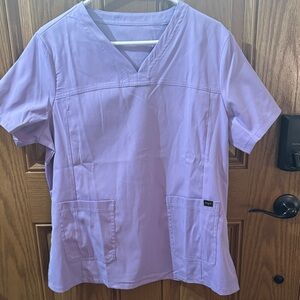 Pastel Purple Short Sleeve Women's Scrub Top